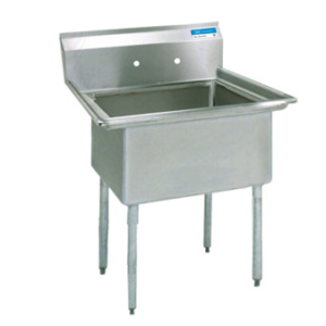 BK Resources 1 Bay Sink Stainless Steel 18x18x12