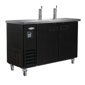 Serv-Ware Draft Beer Cooler 49" Double Tower Single Faucets (DD49-2-HC)