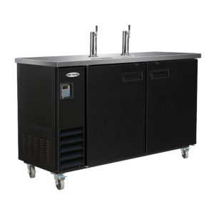 Serv-Ware Draft Beer Cooler 61" Double Towers Single Faucets (DD61-2-HC)